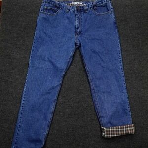 Guide Gear Jeans Flannel Lined Workwear Men 46x34 Blue